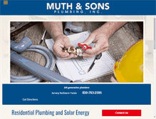 Tablet Screenshot of muthandsonsplumbing.com